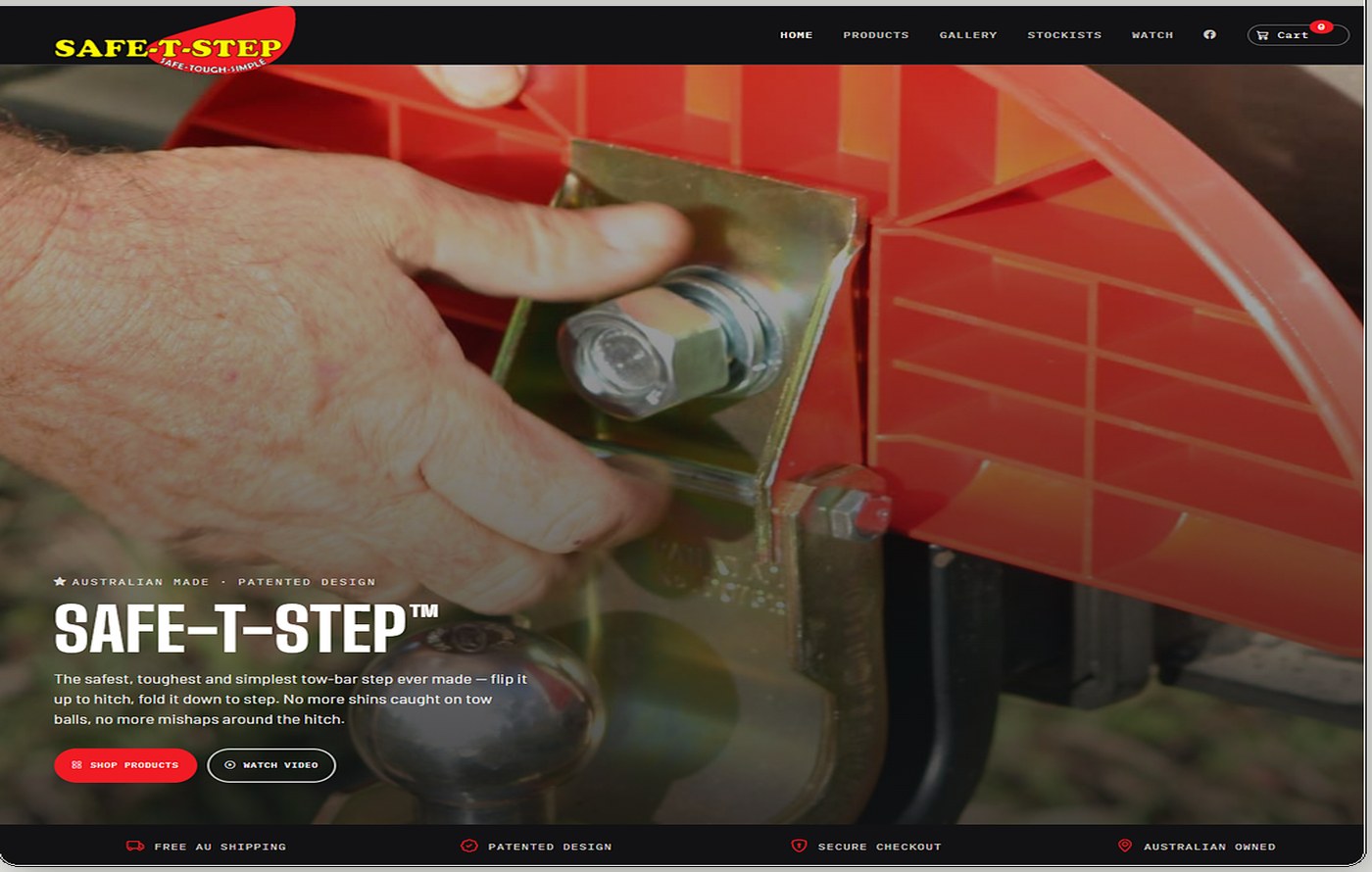 Safe-T-Step e-commerce website built by SunMan IT